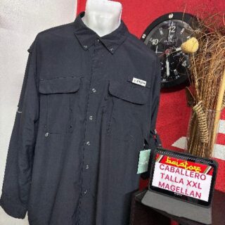 Camisa Magellan Manga Larga Negra