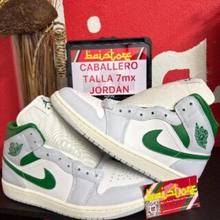 Jordan 1 Mid White Pure Platinum Pine Green