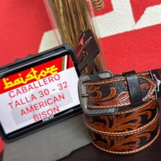 Cinturon Vaquero American Bison Piel