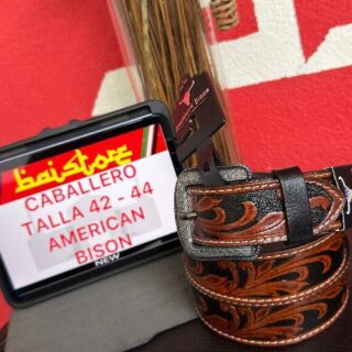 Cinturon Vaquero American Bison Piel
